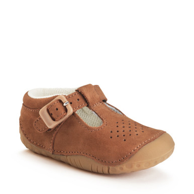 Baby Jack, Tan nubuck boys t-bar buckle pre-walkers