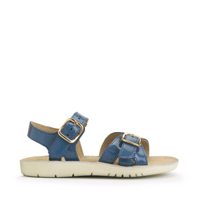 Enchant, China blue leather girls buckle sandals